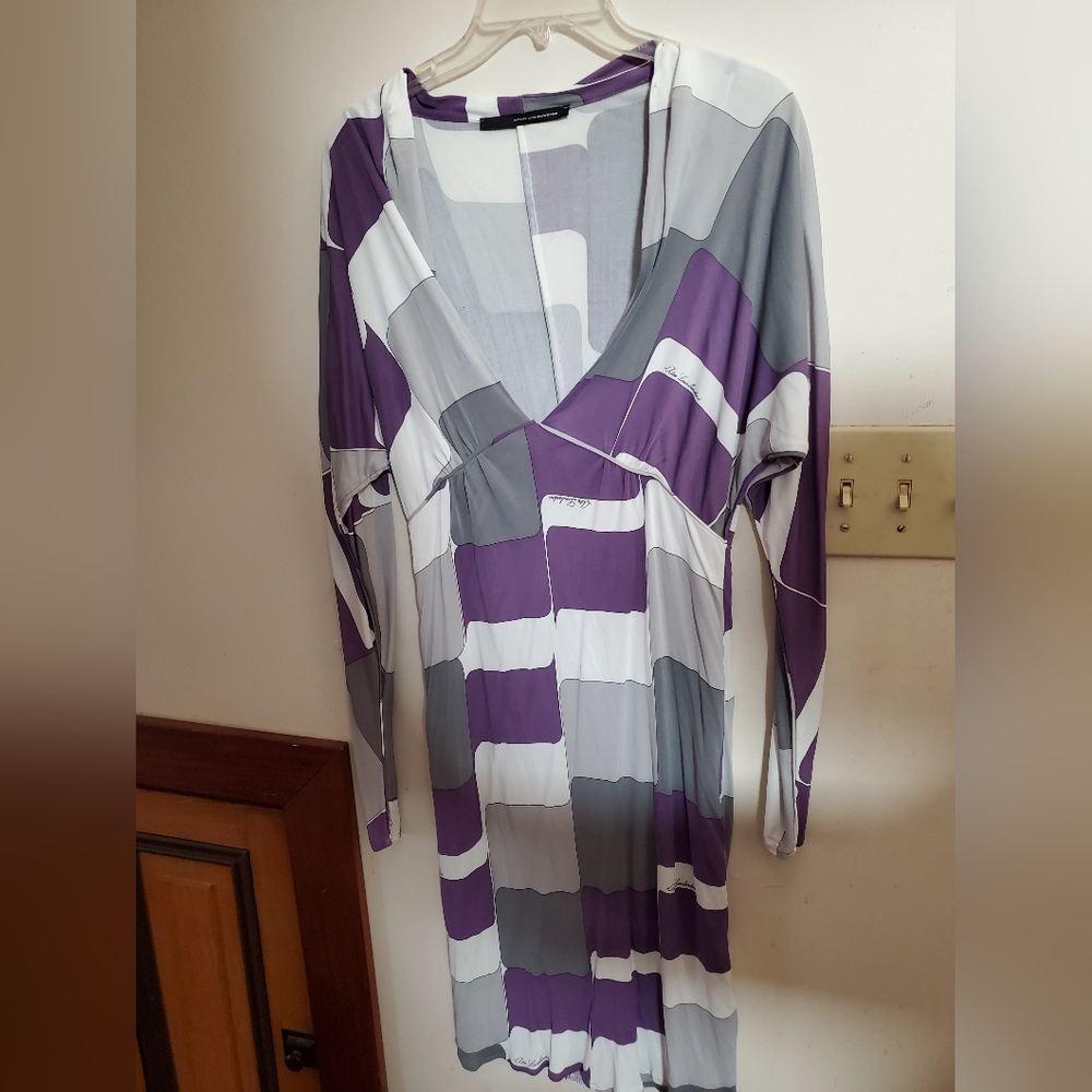 Preowned sz 44 Atos Lombardini print dress